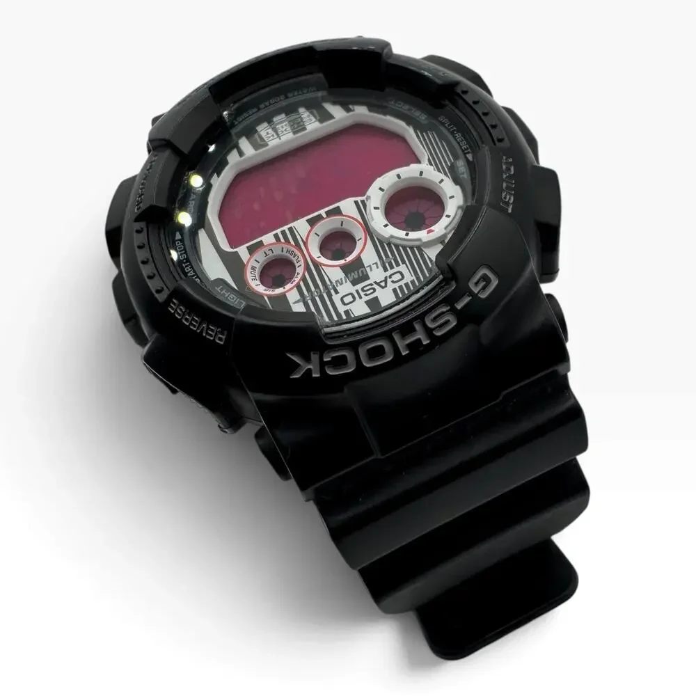 Casio G-Shock GD-120LM-1A MAROK Collaboration Black Pink Digital Watch 3427